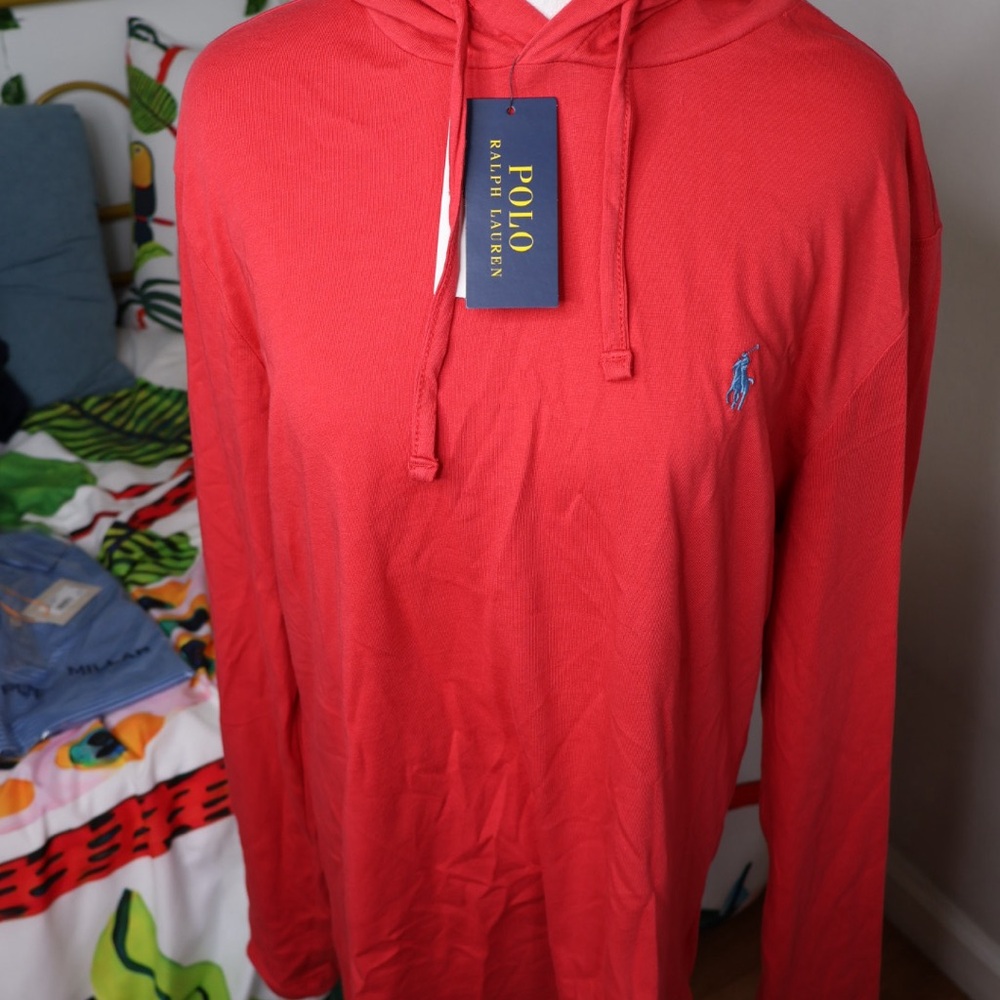 Polo by Ralph Lauren Red Hoodie for Men NWT